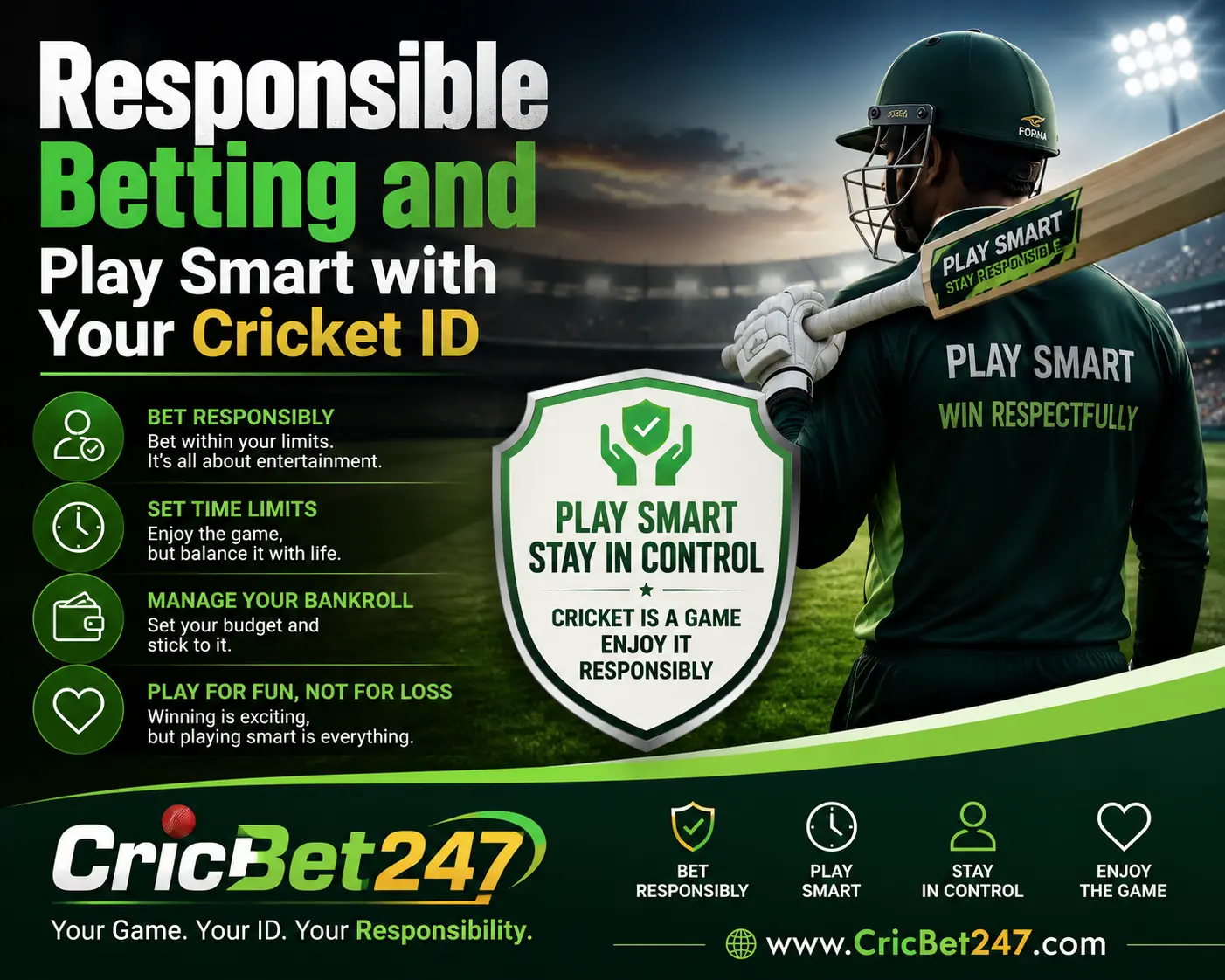 Responsible Betting Online Cricket ID India CricBet247